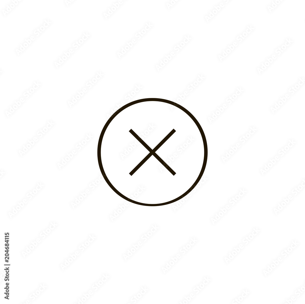 cross button icon. sign design cross button icon. sign design