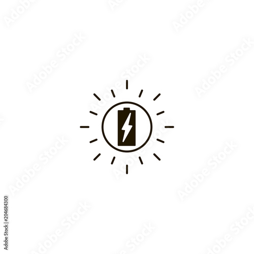 charging battery icon. sign design
