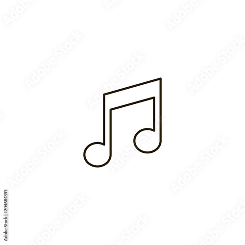 music note icon. sign design