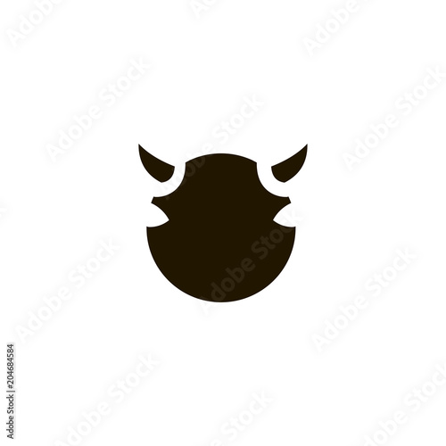 cow head icon. sign design