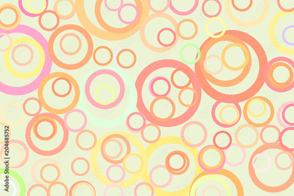 Abstract background with shape of circles, bubbles, sphere or ellipses pattern. Geometric, concept, vector & decoration.