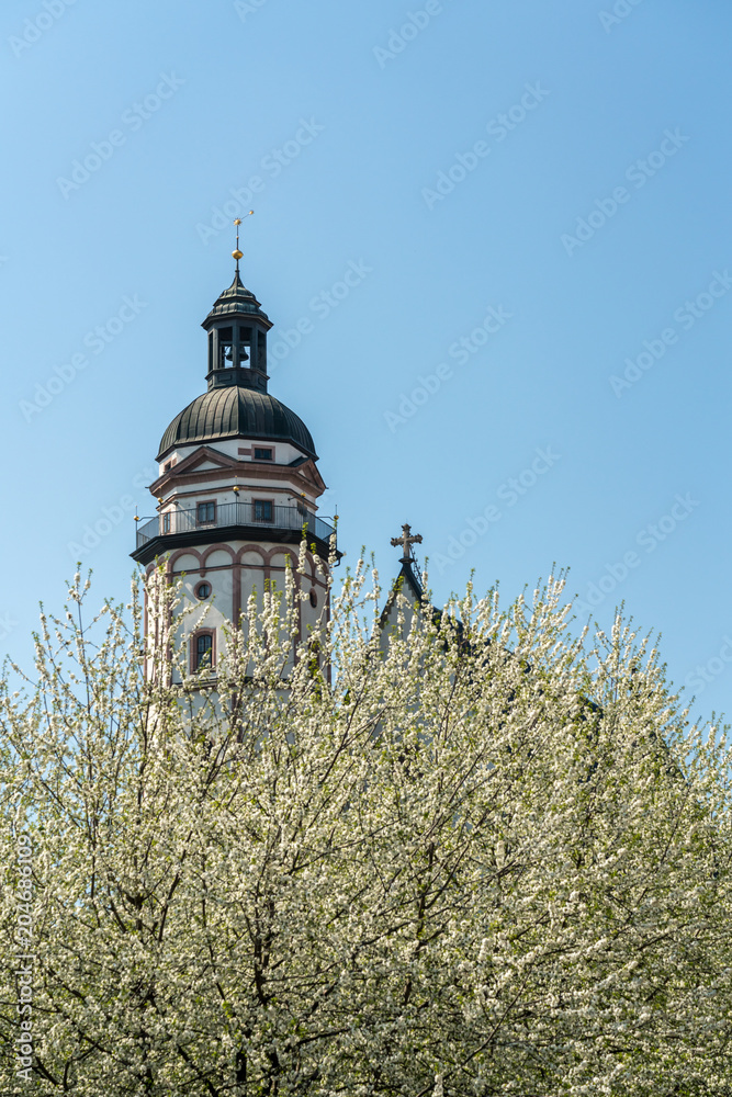 Thomas church in Leipzig, Germany, in spring Thomas church in Leipzig, Germany, in spring