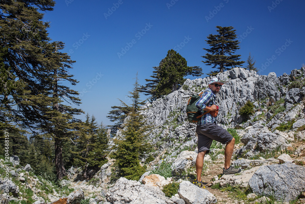 Hiker on lician way
