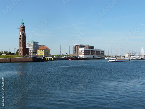 Panorama am Neuen Hafen in Bremerhaven