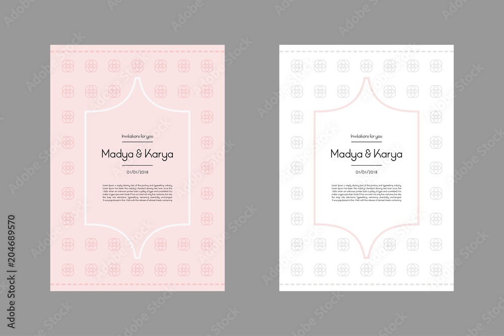 Paper wedding card designs vector