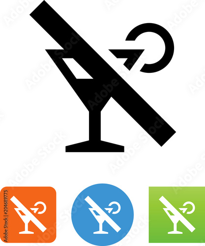 No Alcohol Vector Icon