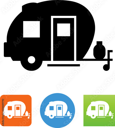 RV Camper Trailer Icon