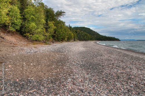 Lake Superior Provincial Park is on the Shore of the Lake in Northern Ontario, Canada photo