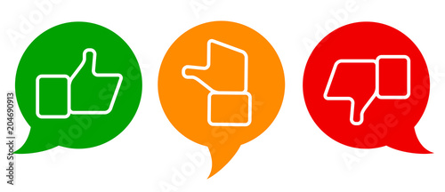 Valuation thumbs, meeting - stock vector