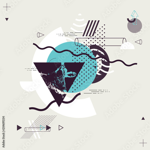 Abstract minimalistic geometric composition