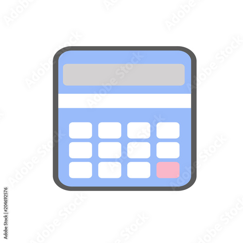 Calculator icon vector. Savings, finances sign isolated on white, economy concept, Trendy Flat style for graphic design