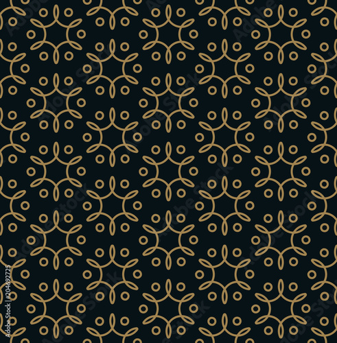 Seamless pattern. Elegant linear ornament. Geometric stylish bac