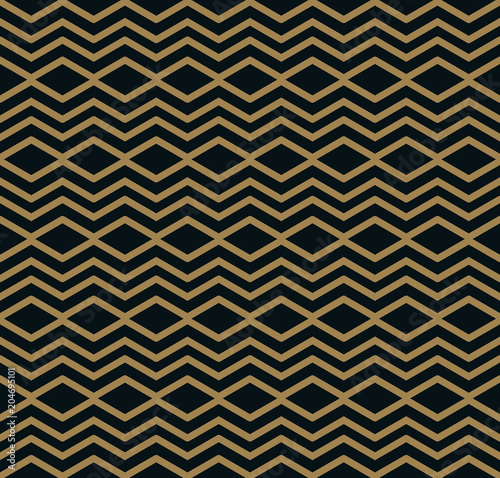 Seamless pattern. Elegant linear ornament. Geometric stylish background. Vector repeating texture © Saiful