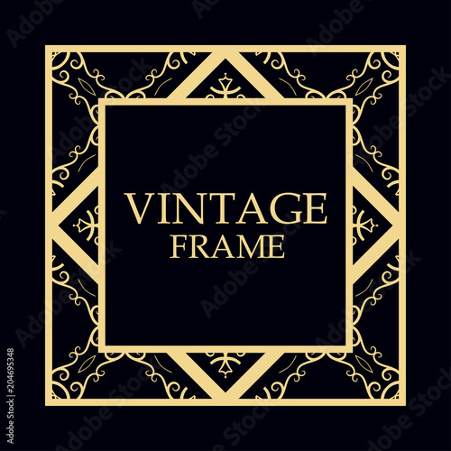 Retro ornamental frame