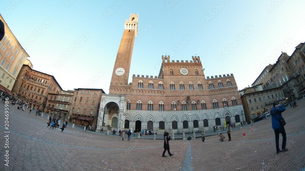  Palazzo Pubblico; Piazza del Campo; landmark; plaza; city; town square