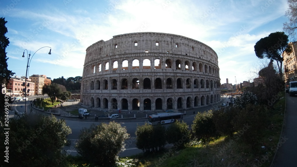  Colosseum; landmark; structure; city; building