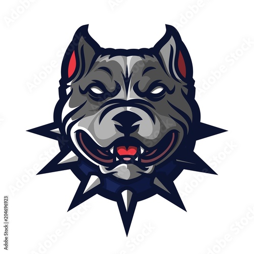 dog pitbull esport gaming mascot logo template, bulldog