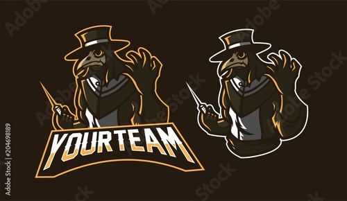 doctor plague esport gaming mascot logo template