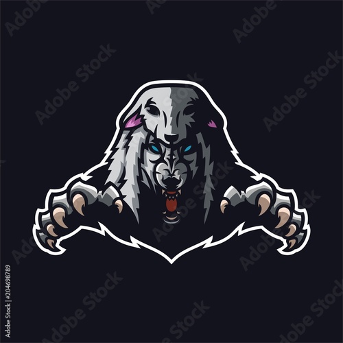 Wolf in sheep clothing esport gaming mascot logo template