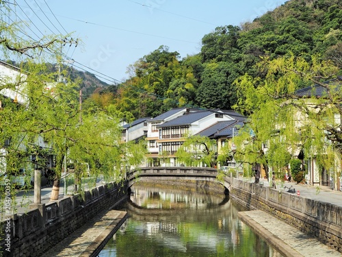 The town of hot spring in japan