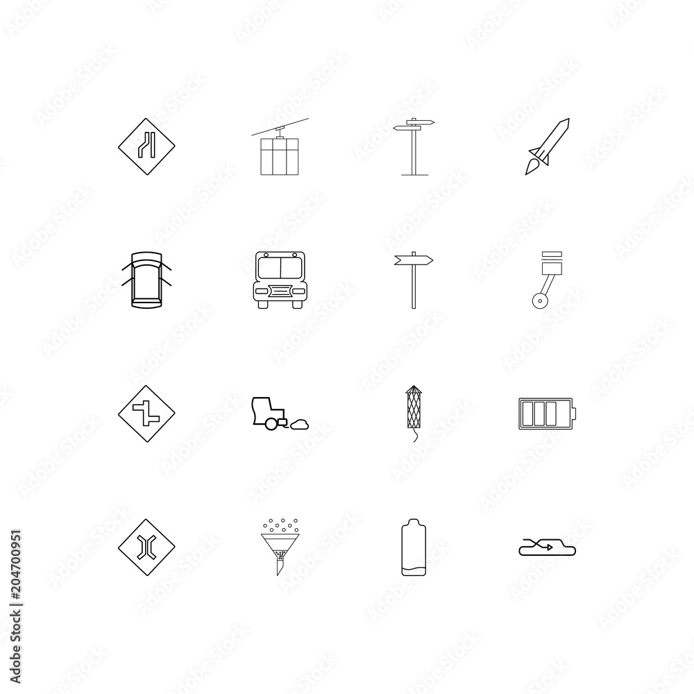 Cars And Transportation linear thin icons set. Outlined simple vector icons Cars And Transportation linear thin icons set. Outlined simple vector icons