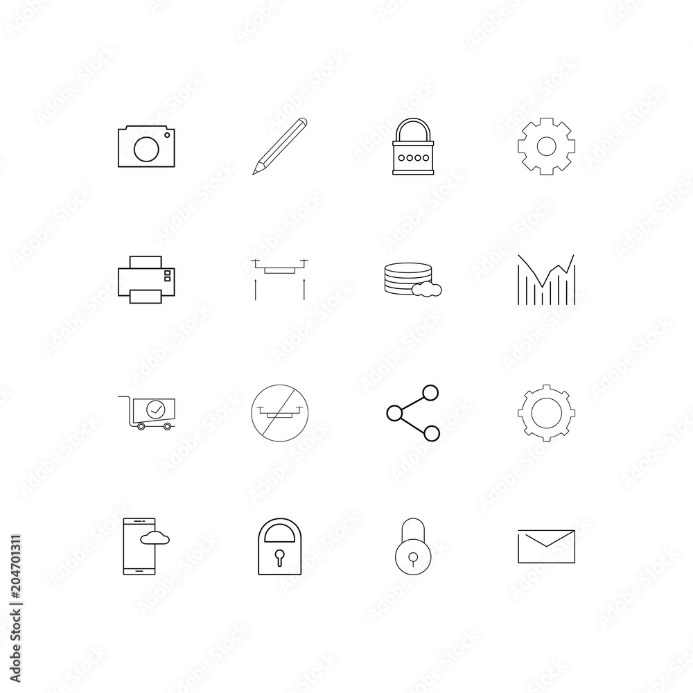 Devices linear thin icons set. Outlined simple vector icons Devices linear thin icons set. Outlined simple vector icons