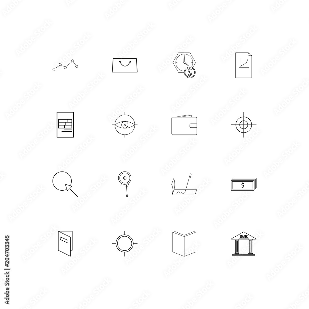 Banking, Finance And Money linear thin icons set. Outlined simple vector icons Banking, Finance And Money linear thin icons set. Outlined simple vector icons