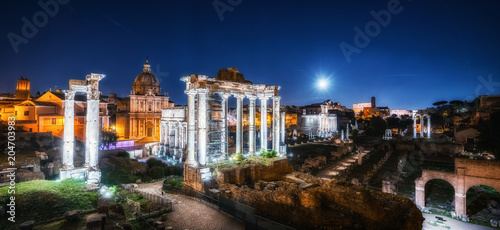 Roman Forum in Rome , Italy. photo