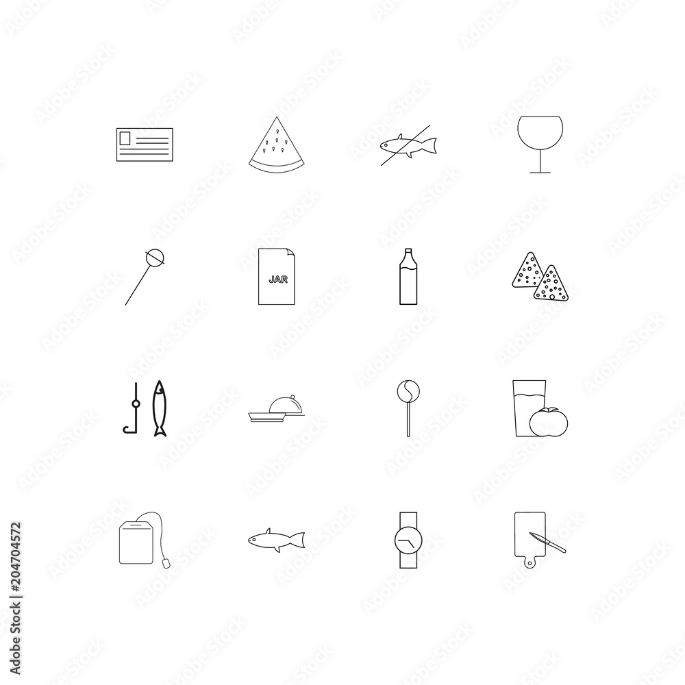 Food And Drink linear thin icons set. Outlined simple vector icons Food And Drink linear thin icons set. Outlined simple vector icons