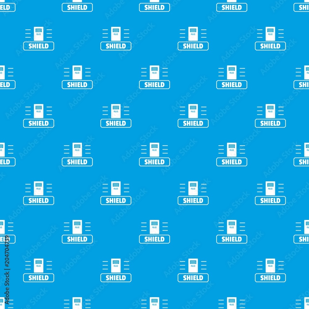 Social protest shield pattern vector seamless blue