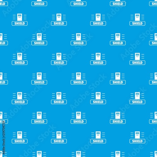 Social protest shield pattern vector seamless blue © ylivdesign