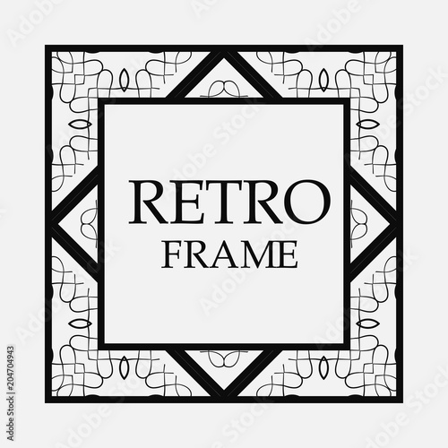 Retro ornamental frame