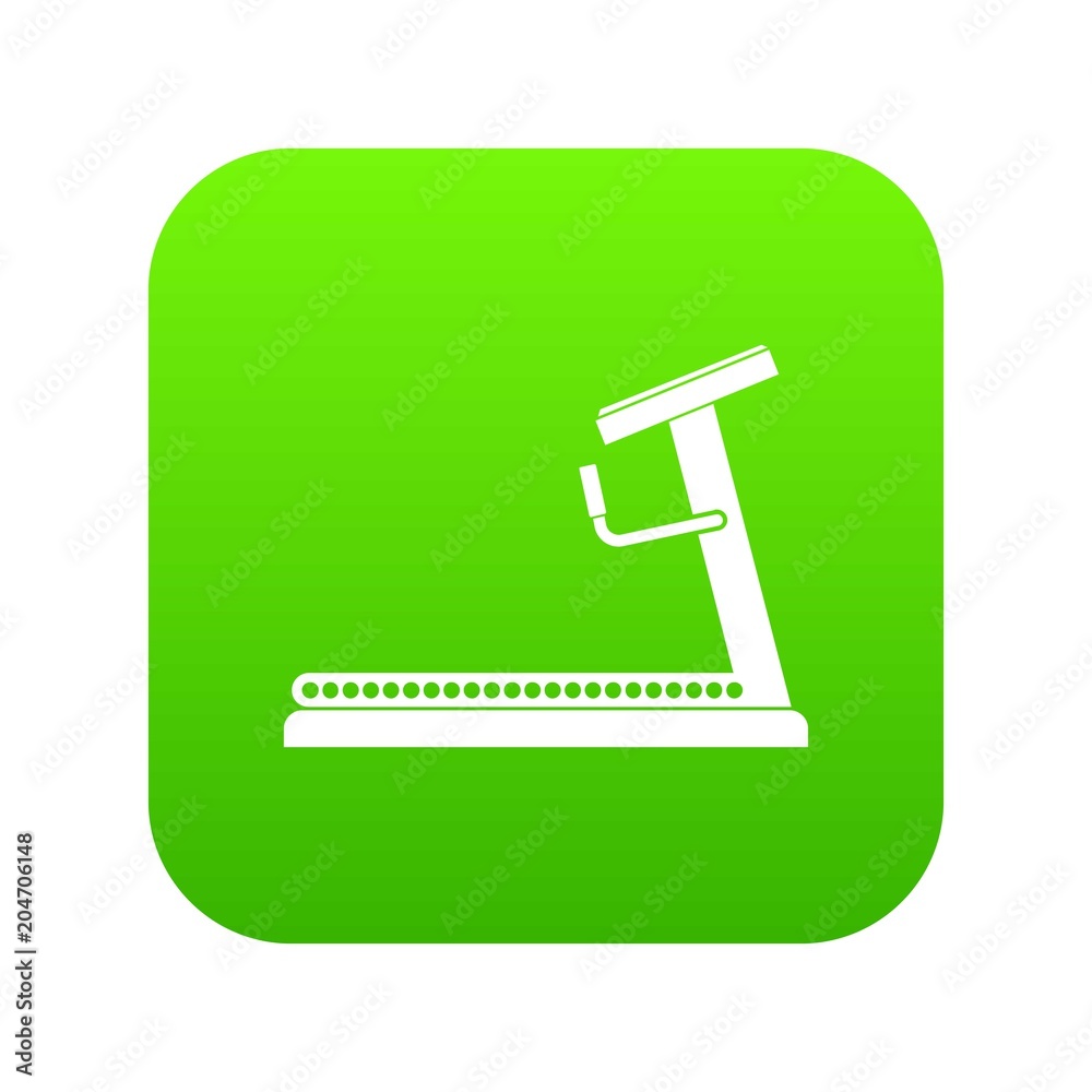 Treadmill icon digital green Treadmill icon digital green