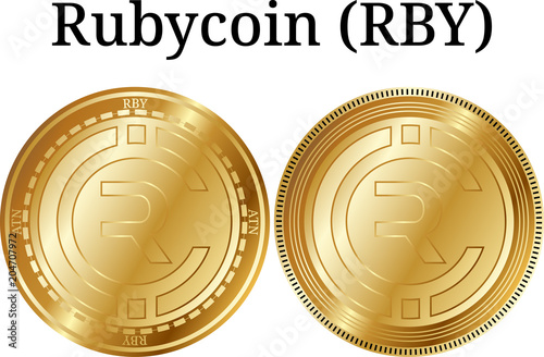 Set of physical golden coin Rubycoin (RBY)