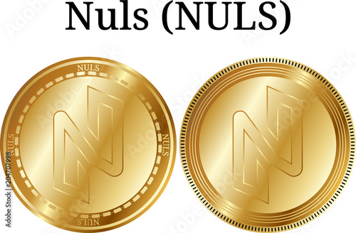 Set of physical golden coin Nuls (NULS) photo