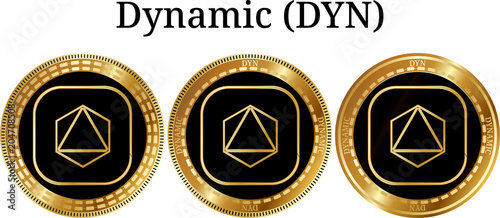 Set of physical golden coin Dynamic (DYN)