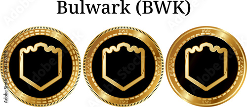 Set of physical golden coin Bulwark (BWK)