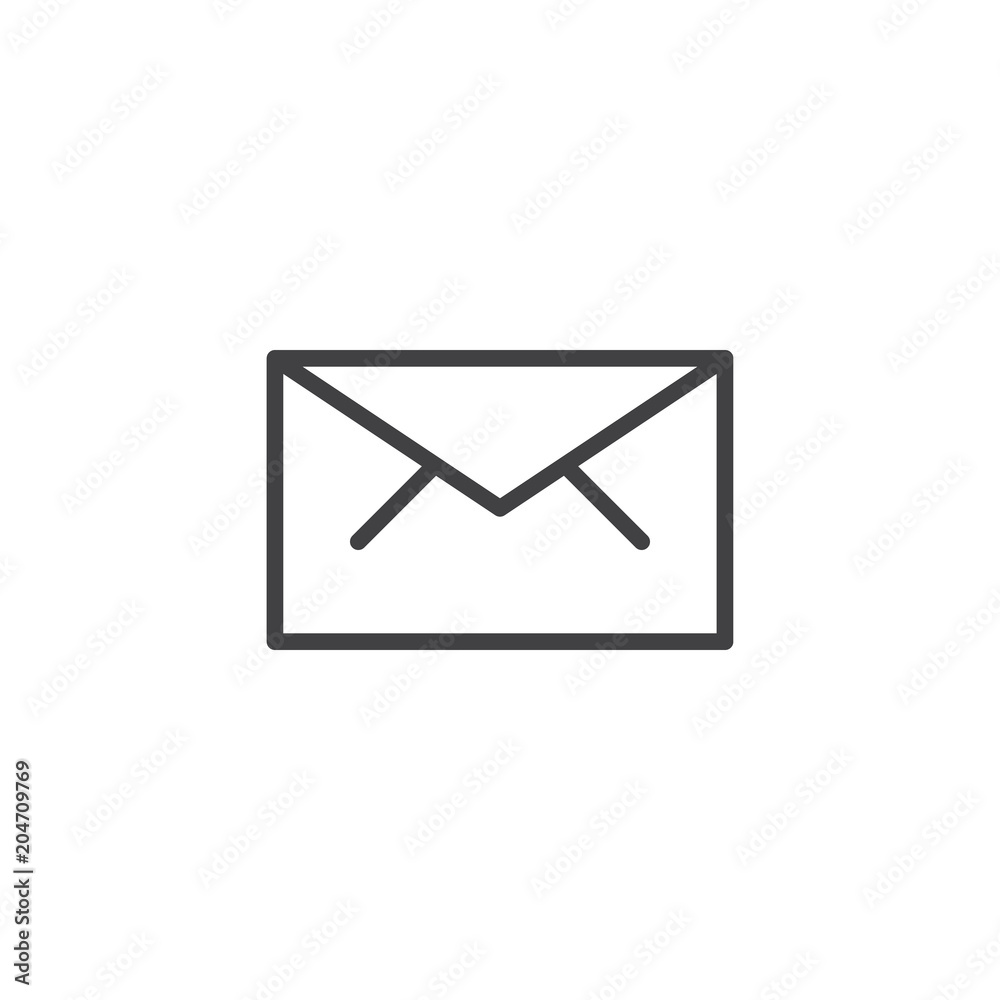Envelope mail outline icon. linear style sign for mobile concept and web design. Email message simple line vector icon. Internet letter symbol, logo illustration. Pixel perfect vector graphics Envelope mail outline icon. linear style sign for mobile concept and web design. Email message simple line vector icon. Internet letter symbol, logo illustration. Pixel perfect vector graphics