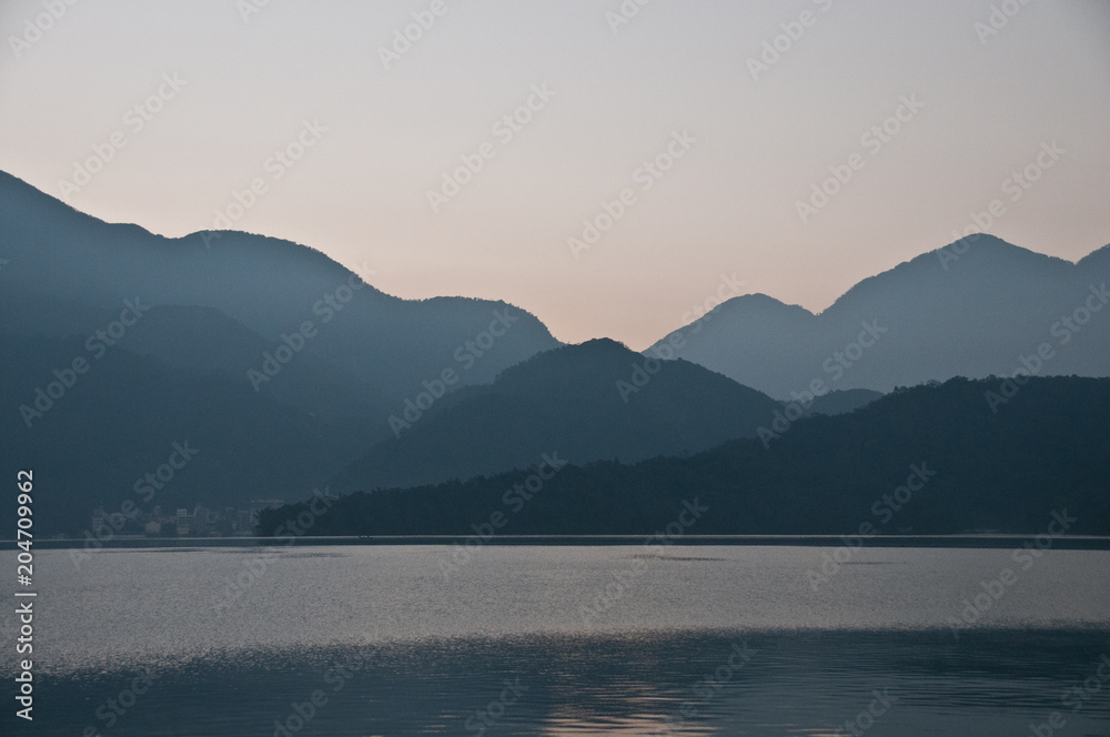 Sun Moon Lake morning in Taiwan