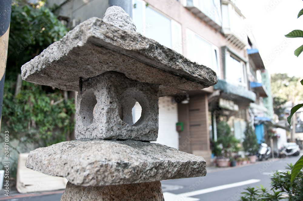 Ancient style Japanese lantern pole