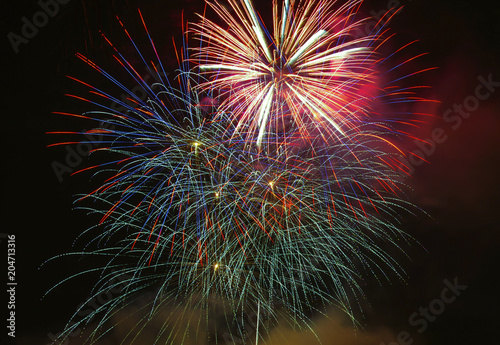 fireworks celebration in night sky