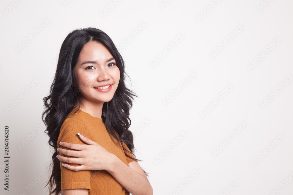 Happy Beautiful young Asian woman. Happy Beautiful young Asian woman.
