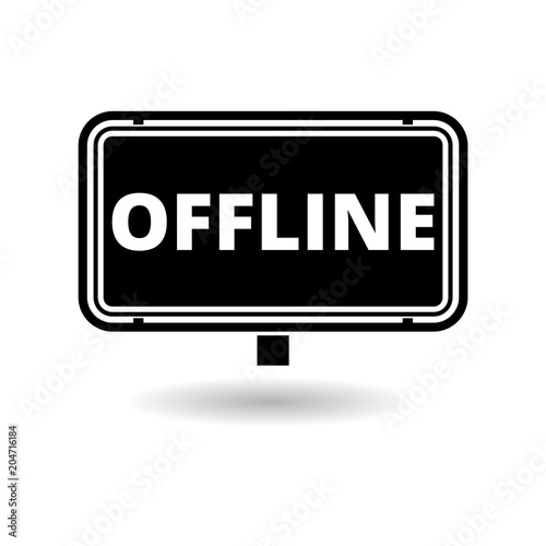 Offline icon, simple vector icon