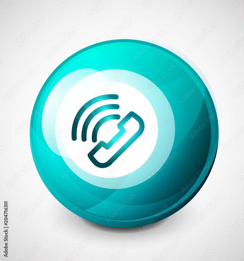 Vector phone support web button Vector phone support web button