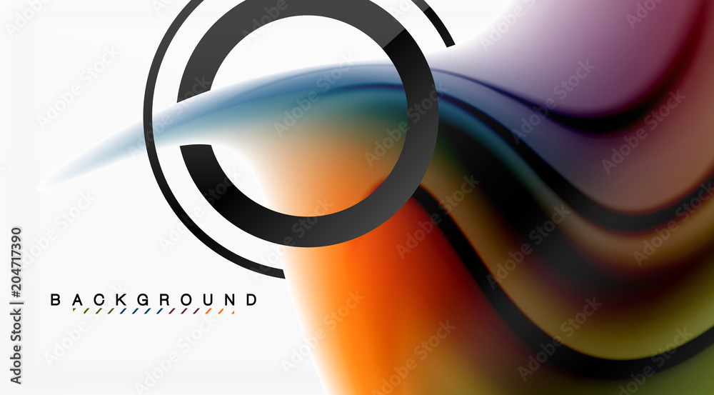 Swirl fluid flowing colors motion effect, holographic abstract background