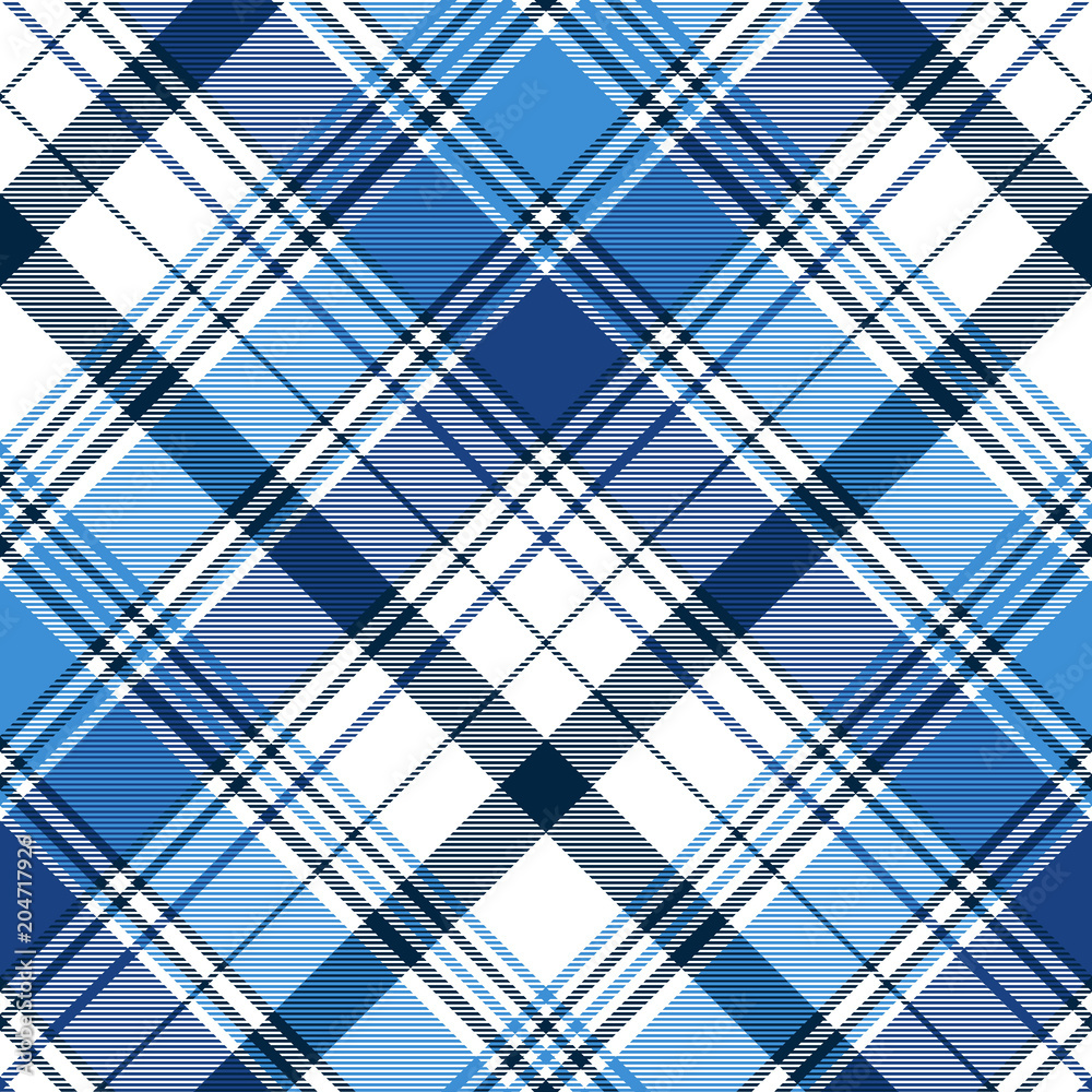 Blue diagonal abstract plaid seamless pattern Blue diagonal abstract plaid seamless pattern