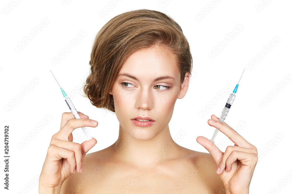 girl getting beauty injection girl getting beauty injection