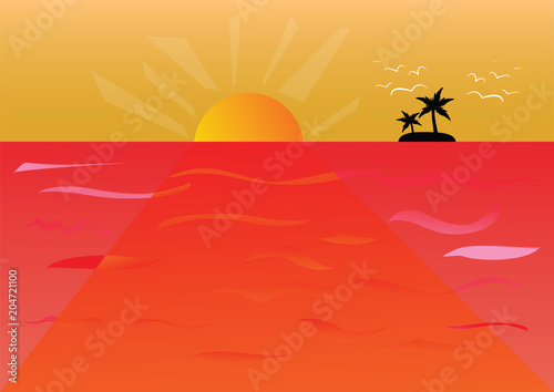 Red Sea when Sunset