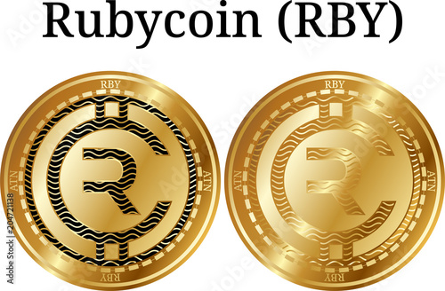 Set of physical golden coin Rubycoin (RBY)