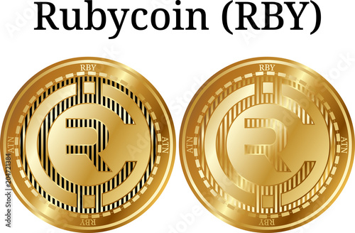 Set of physical golden coin Rubycoin (RBY)